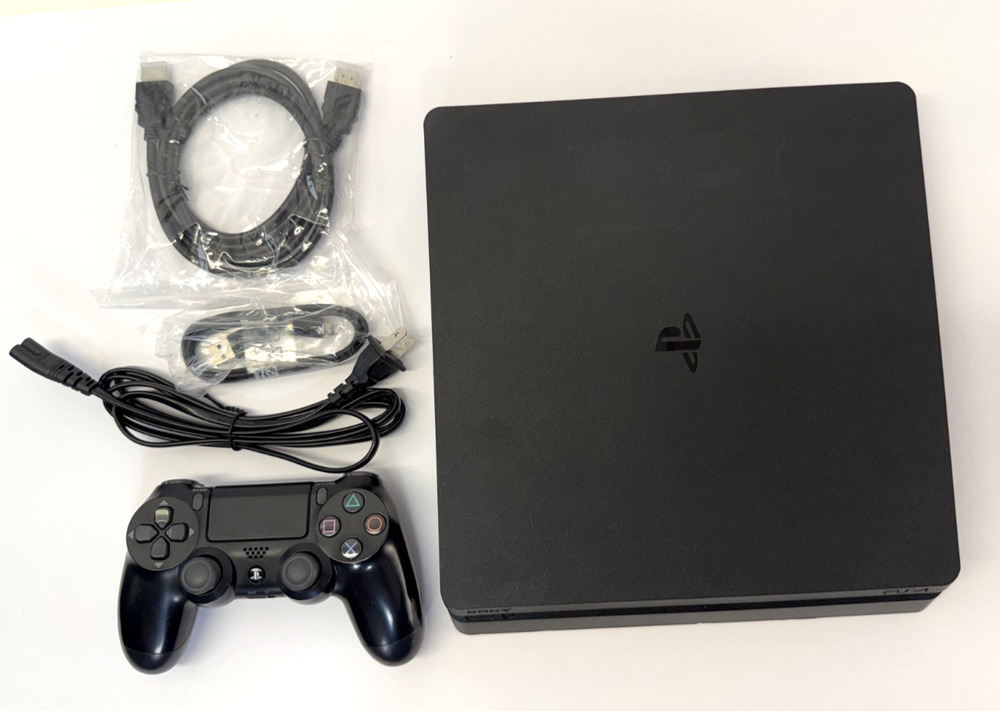 PlayStation 4 Slim - Model CUH-2215B - 500GB + Controller & Cables - Grade A